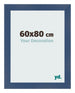 Cadre Photo 60x80cm Bleu Fonce Patine MDF Pisa De Face Mesure | Yourdecoration.fr