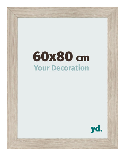 Cadre Photo 60x80cm Chene Rustique MDF Pisa De Face Mesure | Yourdecoration.fr