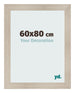 Cadre Photo 60x80cm Chene Rustique MDF Pisa De Face Mesure | Yourdecoration.fr