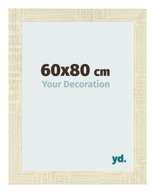 Cadre Photo 60x80cm Chene Sonoma MDF Pisa De Face Mesure | Yourdecoration.fr
