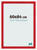 Cadre Photo 60x84cm Rouge MDF Pisa De Face Mesure | Yourdecoration.fr