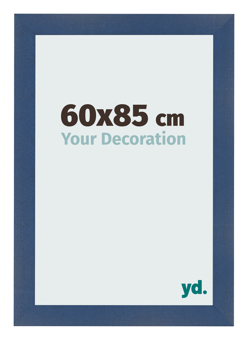 Cadre Photo 60x85cm Bleu Fonce Patine MDF Pisa De Face Mesure | Yourdecoration.fr