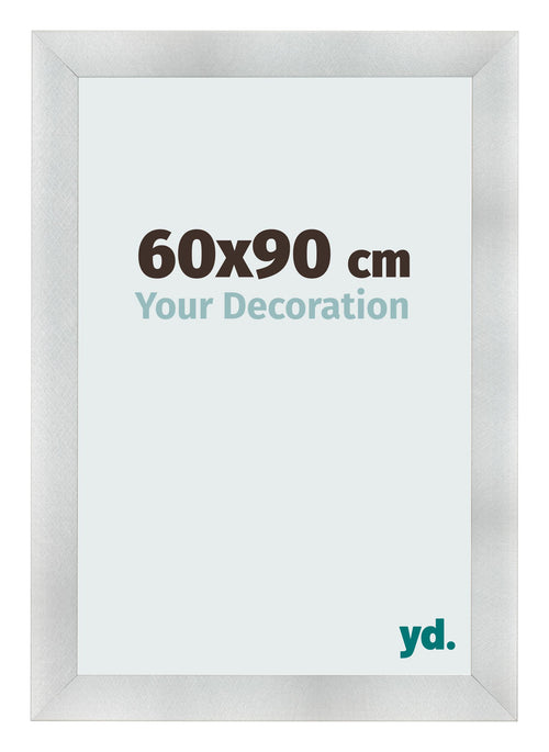 Cadre Photo 60x90cm Aluminium Brosse MDF Pisa De Face Mesure | Yourdecoration.fr