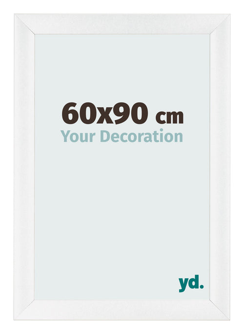 Cadre Photo 60x90cm Blanc Vintage MDF Pisa De Face Mesure | Yourdecoration.fr