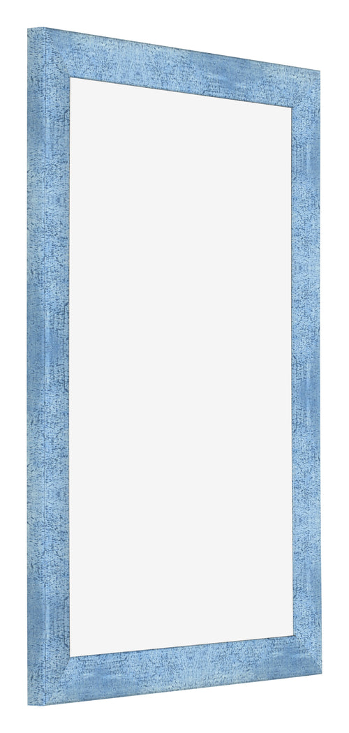 Cadre Photo 60x90cm Bleu Brillant Patine MDF Pisa De Face Oblique | Yourdecoration.fr