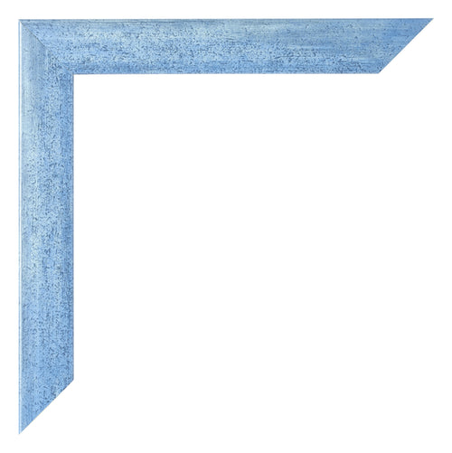 Cadre Photo 60x90cm Bleu Brillant Patine MDF Pisa Detail Coin | Yourdecoration.fr