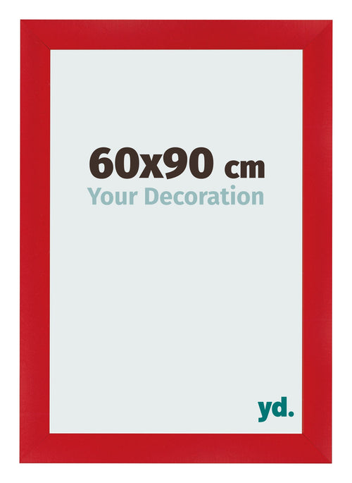 Cadre Photo 60x90cm Rouge MDF Pisa De Face Mesure | Yourdecoration.fr