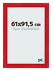 Cadre Photo 61x91 5cm Rouge MDF Pisa De Face Mesure | Yourdecoration.fr