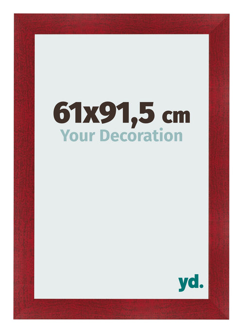 Cadre Photo 61x91 5cm Vin Rouge Patine MDF Pisa De Face Mesure | Yourdecoration.fr