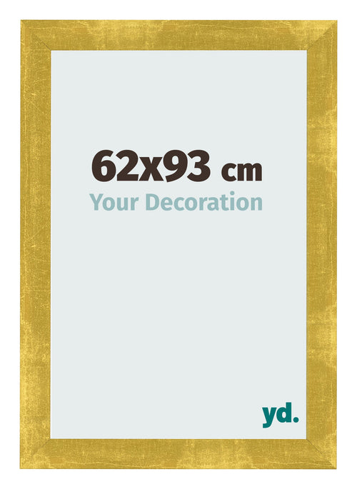 Cadre Photo 62x93cm Or Vintage MDF Pisa De Face Mesure | Yourdecoration.fr
