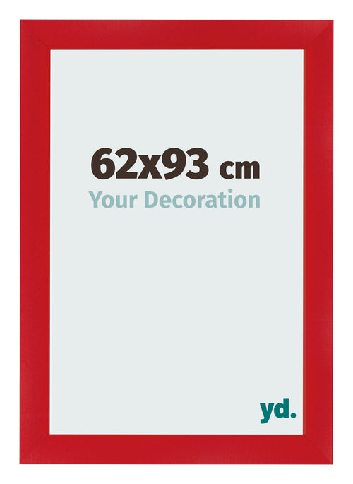 Cadre Photo 62x93cm Rouge MDF Pisa De Face Mesure | Yourdecoration.fr