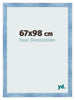 Cadre Photo 67x98cm Bleu Brillant Patine MDF Pisa De Face Mesure | Yourdecoration.fr