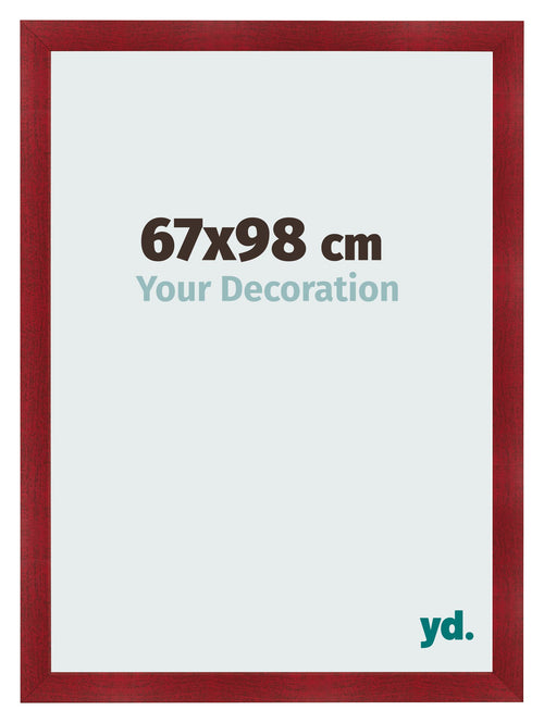 Cadre Photo 67x98cm Vin Rouge Patine MDF Pisa De Face Mesure | Yourdecoration.fr