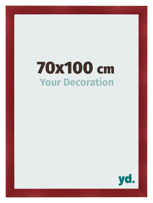 Cadre Photo 70x100cm Vin Rouge Patine MDF Pisa De Face Mesure | Yourdecoration.fr