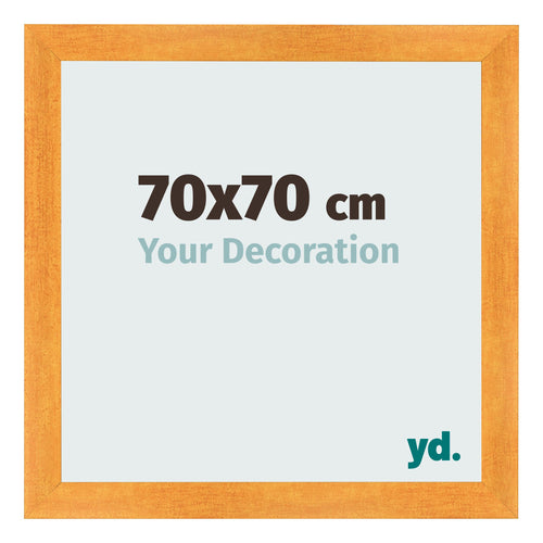 Cadre Photo 70x70cm Orange MDF Pisa De Face Mesure | Yourdecoration.fr