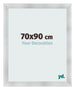 Cadre Photo 70x90cm Aluminium Brosse MDF Pisa De Face Mesure | Yourdecoration.fr