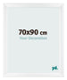 Cadre Photo 70x90cm Blanc Vintage MDF Pisa De Face Mesure | Yourdecoration.fr