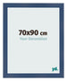 Cadre Photo 70x90cm Bleu Fonce Patine MDF Pisa De Face Mesure | Yourdecoration.fr