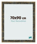Cadre Photo 70x90cm Bleu Or Melange MDF Pisa De Face Mesure | Yourdecoration.fr