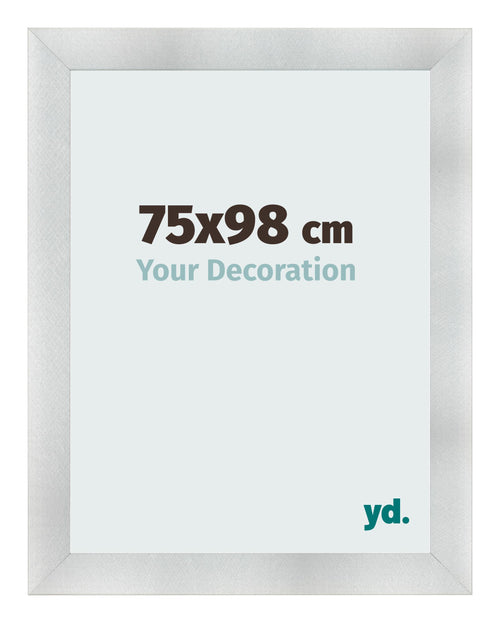 Cadre Photo 75x98cm Aluminium Brosse MDF Pisa De Face Mesure | Yourdecoration.fr