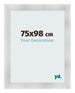 Cadre Photo 75x98cm Aluminium Brosse MDF Pisa De Face Mesure | Yourdecoration.fr