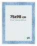 Cadre Photo 75x98cm Bleu Brillant Patine MDF Pisa De Face Mesure | Yourdecoration.fr