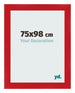 Cadre Photo 75x98cm Rouge MDF Pisa De Face Mesure | Yourdecoration.fr