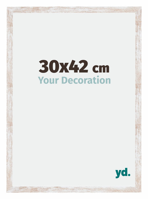 Catania MDF Cadre Photo 30x42cm White Wash Mesure| Yourdecoration.fr
