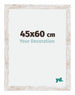 Catania MDF Cadre Photo 45x60cm White Wash Mesure| Yourdecoration.fr