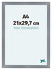 Como MDF Cadre Photo 21x29 7cm A4 Aluminium Brosse De Face Mesure | Yourdecoration.fr