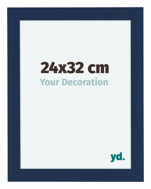 Como MDF Cadre Photo 24x32cm Bleu Fonce Patine De Face Mesure | Yourdecoration.fr