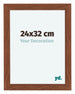 Como MDF Cadre Photo 24x32cm Noyer De Face Mesure | Yourdecoration.fr