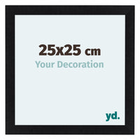 Como MDF Cadre Photo 25x25cm Noir Mat De Face Mesure | Yourdecoration.fr