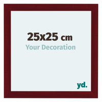 Como MDF Cadre Photo 25x25cm Vin Rouge Patine De Face Mesure | Yourdecoration.fr
