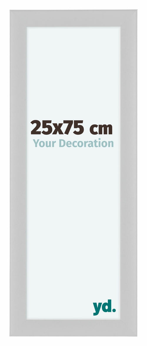 Como MDF Cadre Photo 25x75cm Blanc Brillant De Face Mesure | Yourdecoration.fr