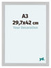 Como MDF Cadre Photo 29 7x42cm A3 Blanc Brillant De Face Mesure | Yourdecoration.fr