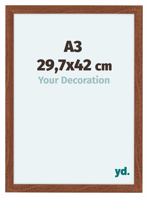 Como MDF Cadre Photo 29 7x42cm A3 Noyer De Face Mesure | Yourdecoration.fr