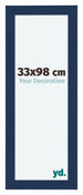 Como MDF Cadre Photo 33x98cm Bleu Fonce Patine De Face Mesure | Yourdecoration.fr