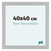 Como MDF Cadre Photo 40x40cm Blanc Grain de Bois De Face Mesure | Yourdecoration.fr