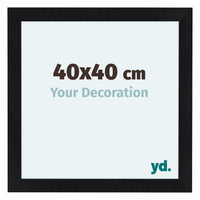 Como MDF Cadre Photo 40x40cm Noir Mat De Face Mesure | Yourdecoration.fr