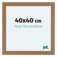 Como MDF Cadre Photo 40x40cm Noyer Clair De Face Mesure | Yourdecoration.fr