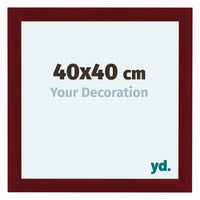 Como MDF Cadre Photo 40x40cm Vin Rouge Patine De Face Mesure | Yourdecoration.fr