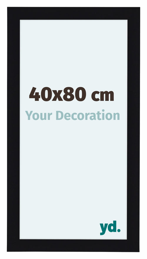 Como MDF Cadre Photo 40x80cm Noir Brillant De Face Mesure | Yourdecoration.fr