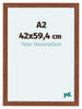 Como MDF Cadre Photo 42x59 4cm A2 Noyer De Face Mesure | Yourdecoration.fr
