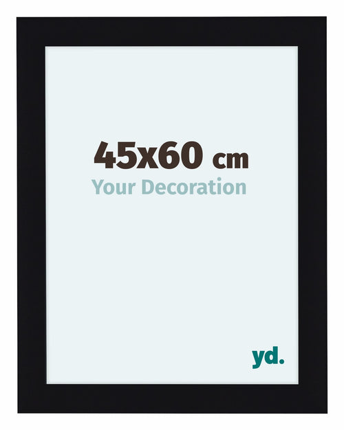 Como MDF Cadre Photo 45x60cm Noir Brillant De Face Mesure | Yourdecoration.fr