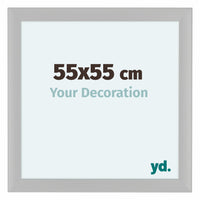 Como MDF Cadre Photo 55x55cm Blanc Grain de Bois De Face Mesure | Yourdecoration.fr