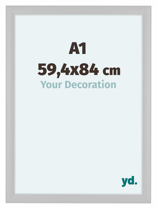 Como MDF Cadre Photo 59 4x84cm A1 Blanc Mat De Face Mesure | Yourdecoration.fr