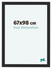 Como MDF Cadre Photo 67x98cm Noir Grain de Bois De Face Mesure | Yourdecoration.fr