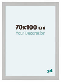 Como MDF Cadre Photo 70x100cm Blanc Grain de Bois De Face Mesure | Yourdecoration.fr