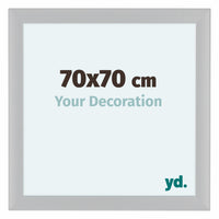 Como MDF Cadre Photo 70x70cm Blanc Brillant De Face Mesure | Yourdecoration.fr